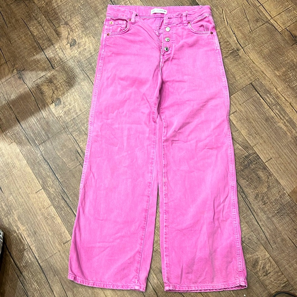 Girls Zara pink pants. 13-14